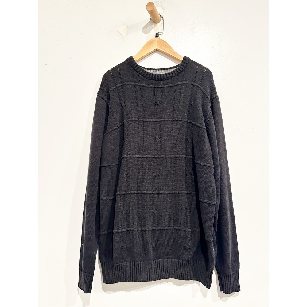 Oscar de la Renta Vintage Black‎ Cable Knit Sweater Size Large